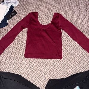 Wild Fable Deep Red Long Sleeve Top